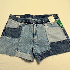 Gap 4" Low Rise Stride Patchwork Denim Shorts - Size 14R - MF0252